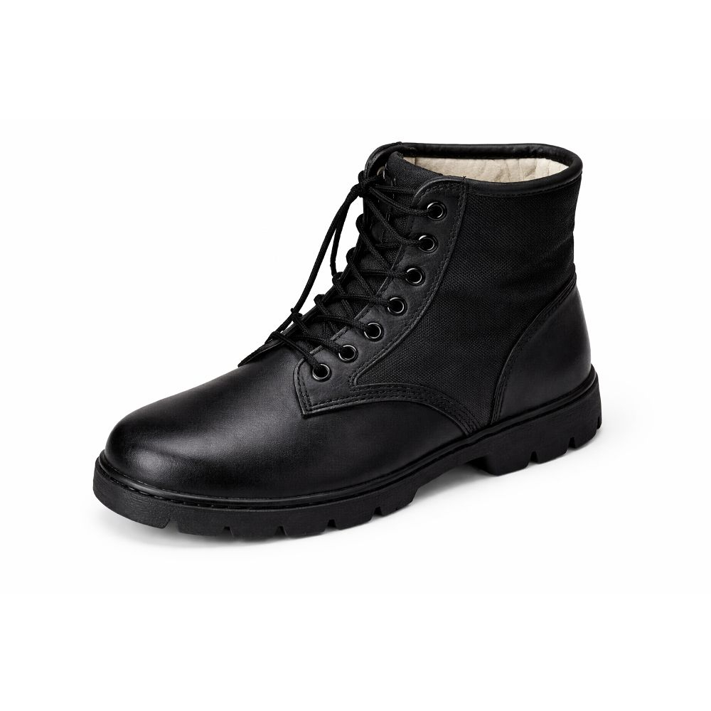 Black High Top Laced Up Tactical Boots